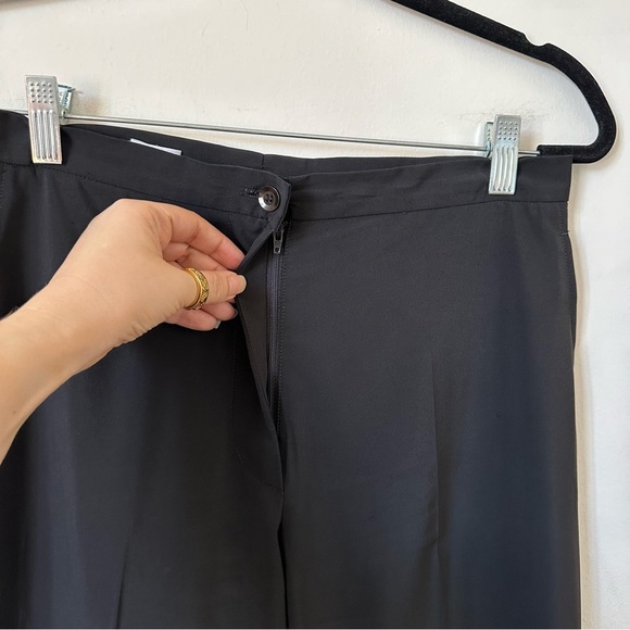 JIL SANDER Black Pleated Straight Leg Pants Size 36 - Picture 4 of 9